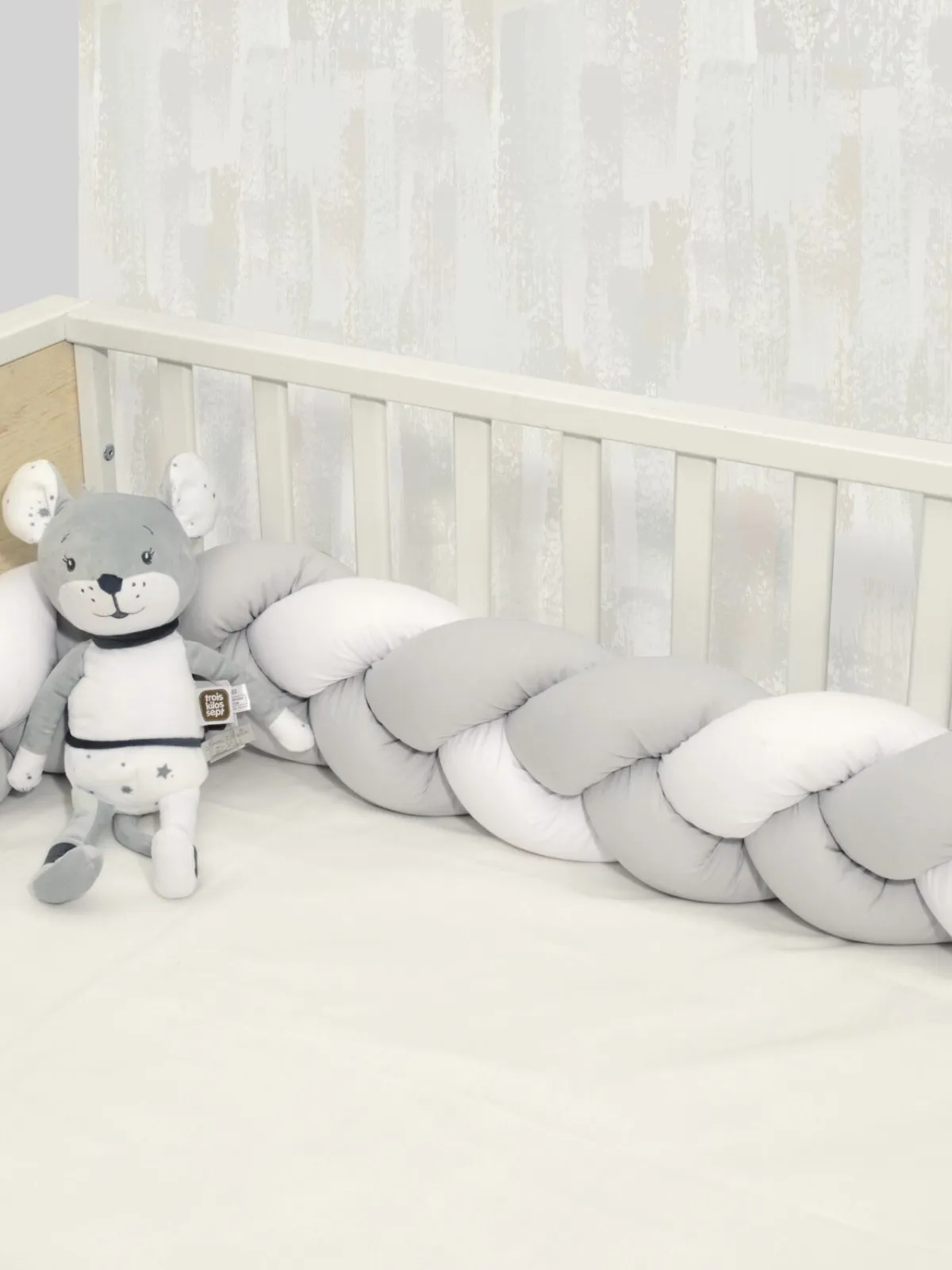 Πλεξούδα τριπλή βαμβακερή 20X200  με ειδική εσωτερική επένδυση Design 3150 Oliver Baby