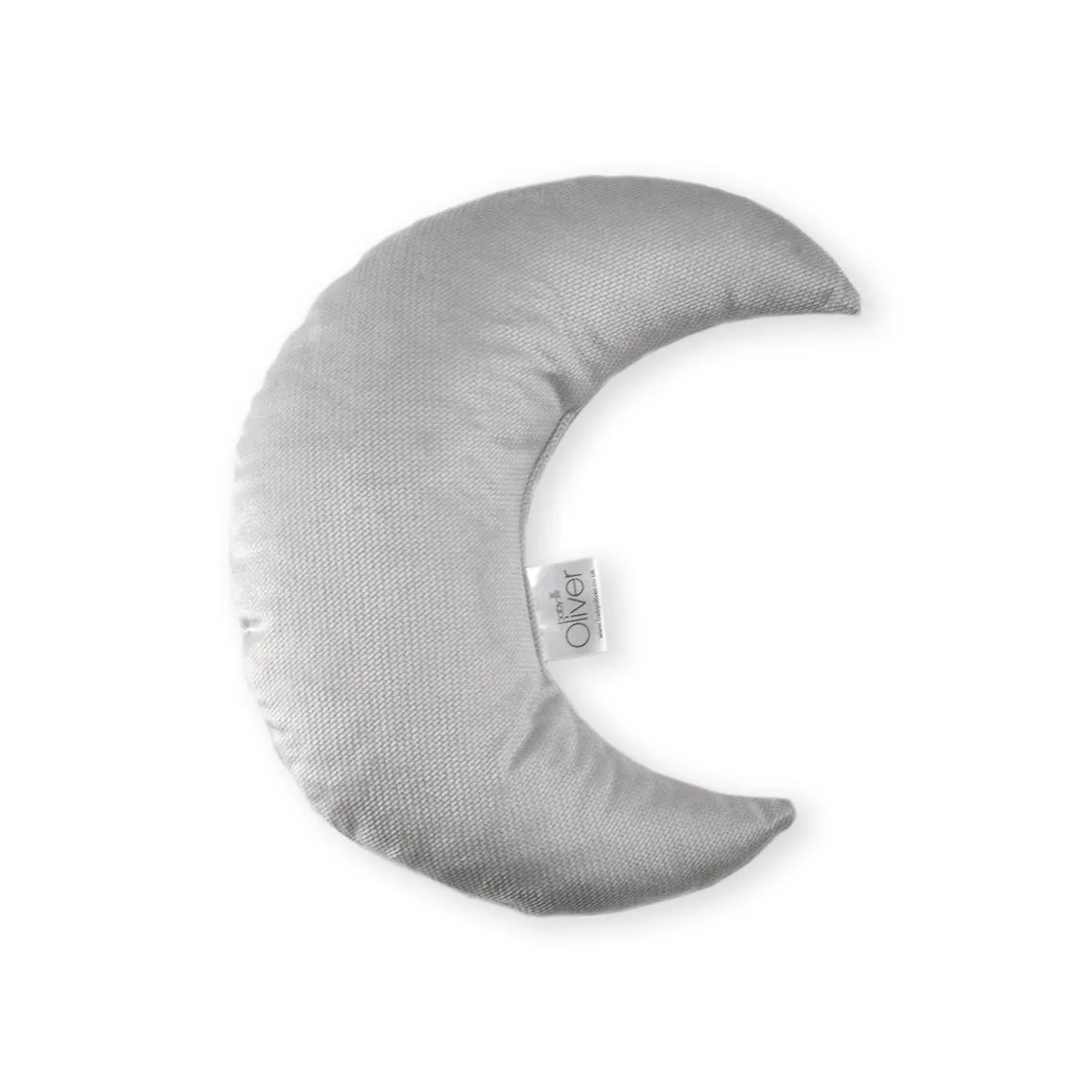 Oliver Baby Μαξιλάρι Διακοσμητικό Μισοφέγγαρο Βελουτέ Γκρι 30χ26