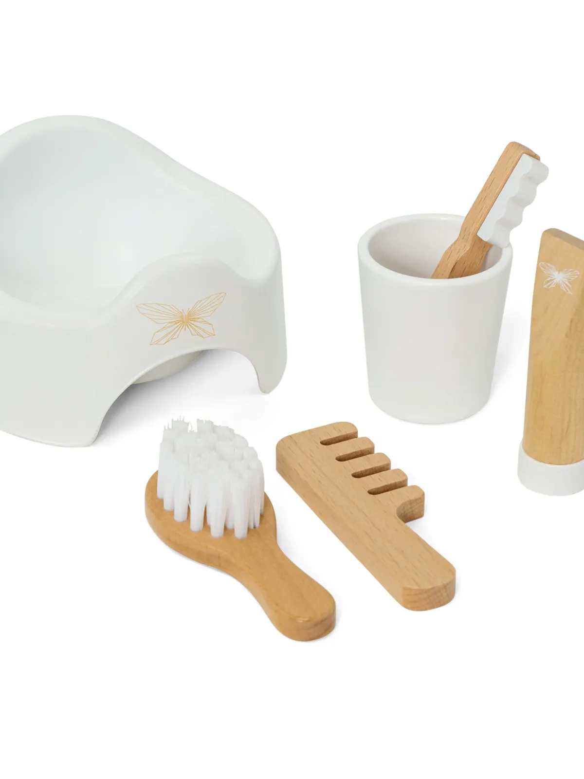 Σετ Περιποίησης Μωρού Ξύλινο Mama Memo