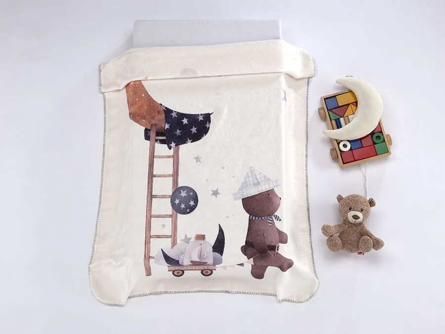 Κουβέρτα Lumpy 80Χ110cm Μπεζ Σκάλα MORA