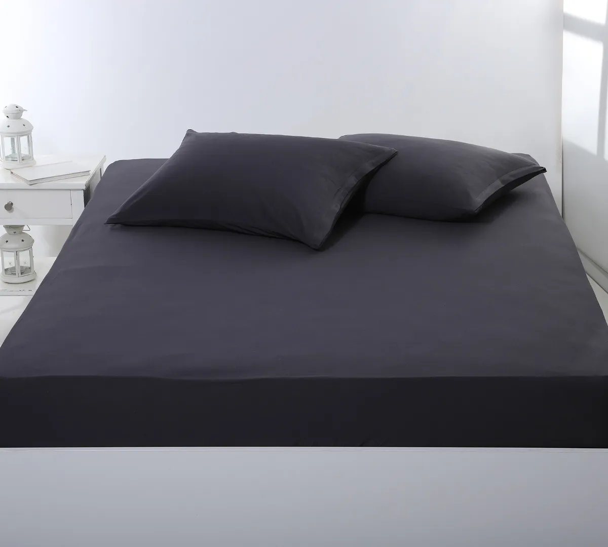 Σεντόνι με λάστιχο jersey (180cm x 200cm + 35cm) dark grey