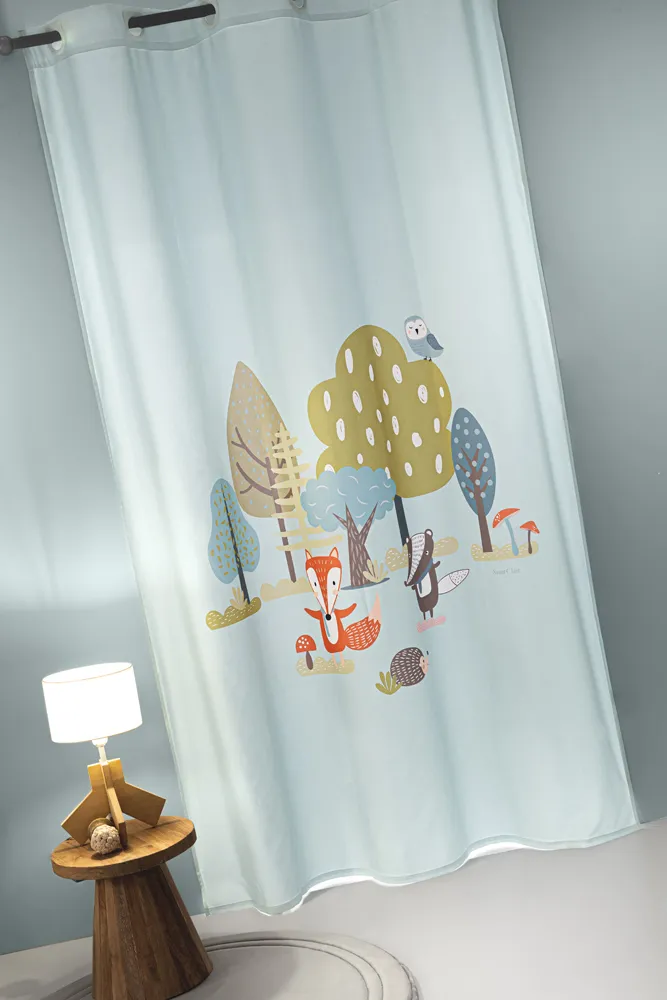 Κουρτίνα Soft - Touch Timber Mint με Τρουκς 