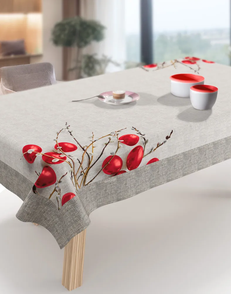 Πασχαλινό Τραπεζομάντηλο Easter 17 Red 