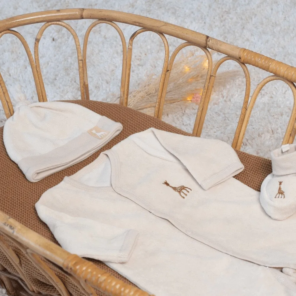 Σετ Φορμάκι-Σκουφάκι-Μποτάκια - 0-1 Μηνών Μπεζ - SOPHIE LA GIRAFE