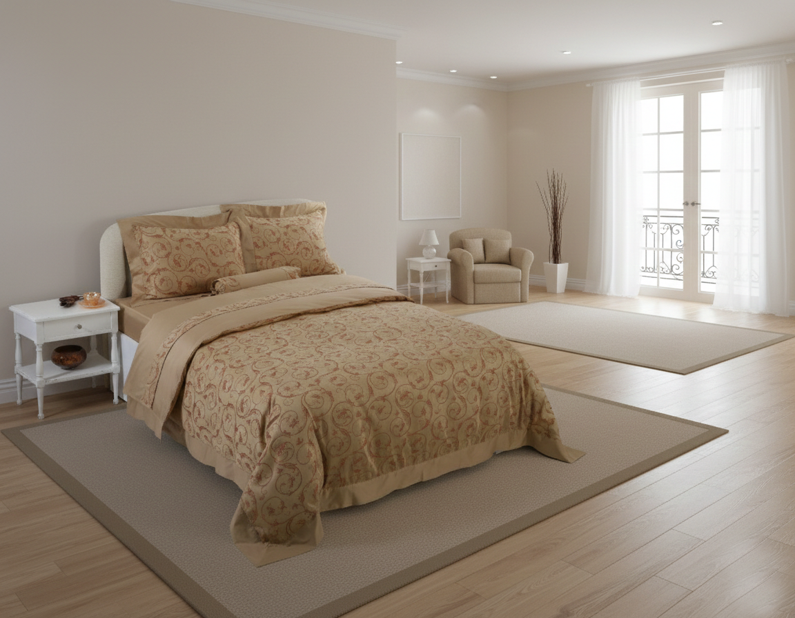 Σετ 6 τεμαχίων υπέρδιπλα σεντόνια ζακάρ (230cm x 250cm) HS009