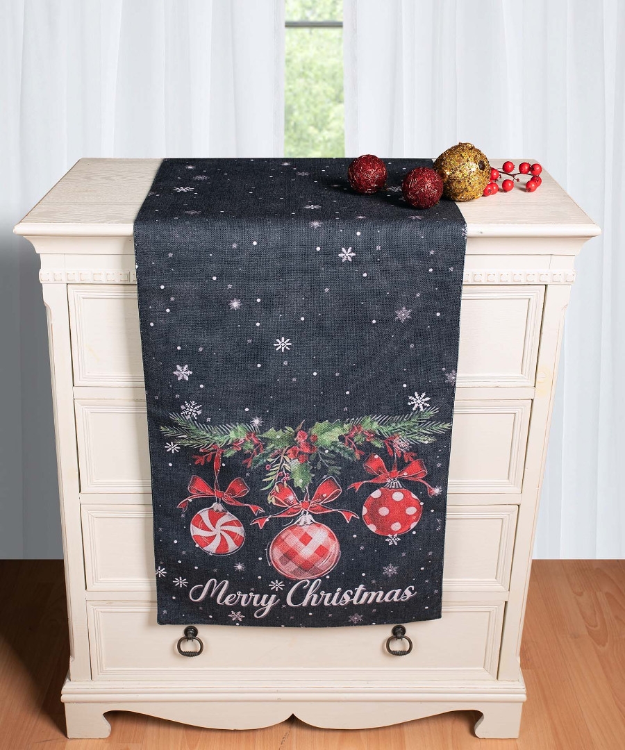 Χριστουγεννιάτικη Τραβέρσα με στάμπα (45cm x 170cm) ks2025-17