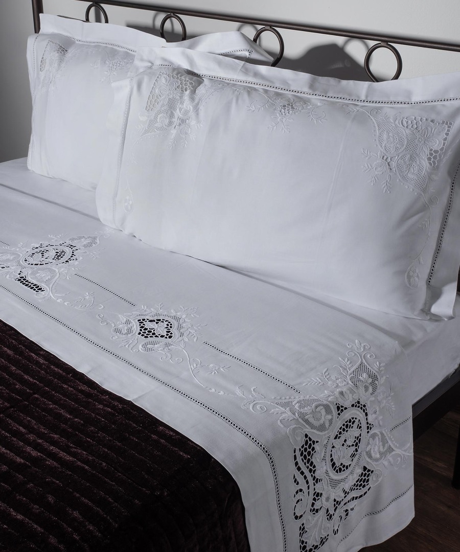 ΧΕΙΡΟΠΟΙΗΤΟ ΚΟΦΤΟ ΣΕΝΤΟΝΙ 2105 ΤΕΣΣΑΡΩΝ ΤΕΜΑΧΙΩΝ (225CM X 270CM) ΛΕΥΚΟ