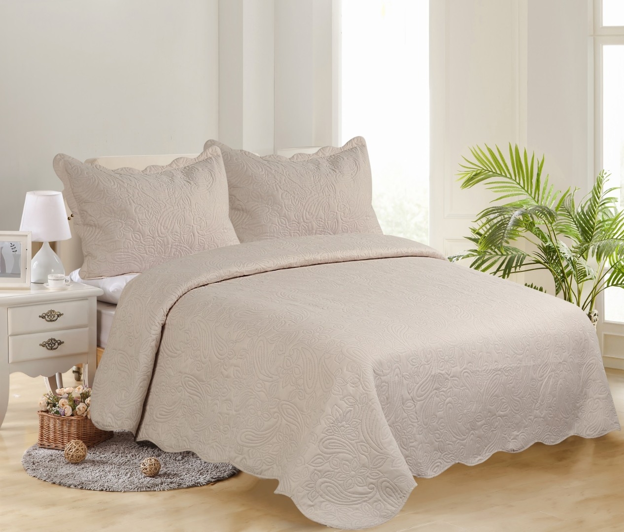 ΜΟΝΟ ΚΟΥΒΕΡΛΙ SOLID ( 160cm x 220cm + 1 x 50cm x 70cm ) camel/camel