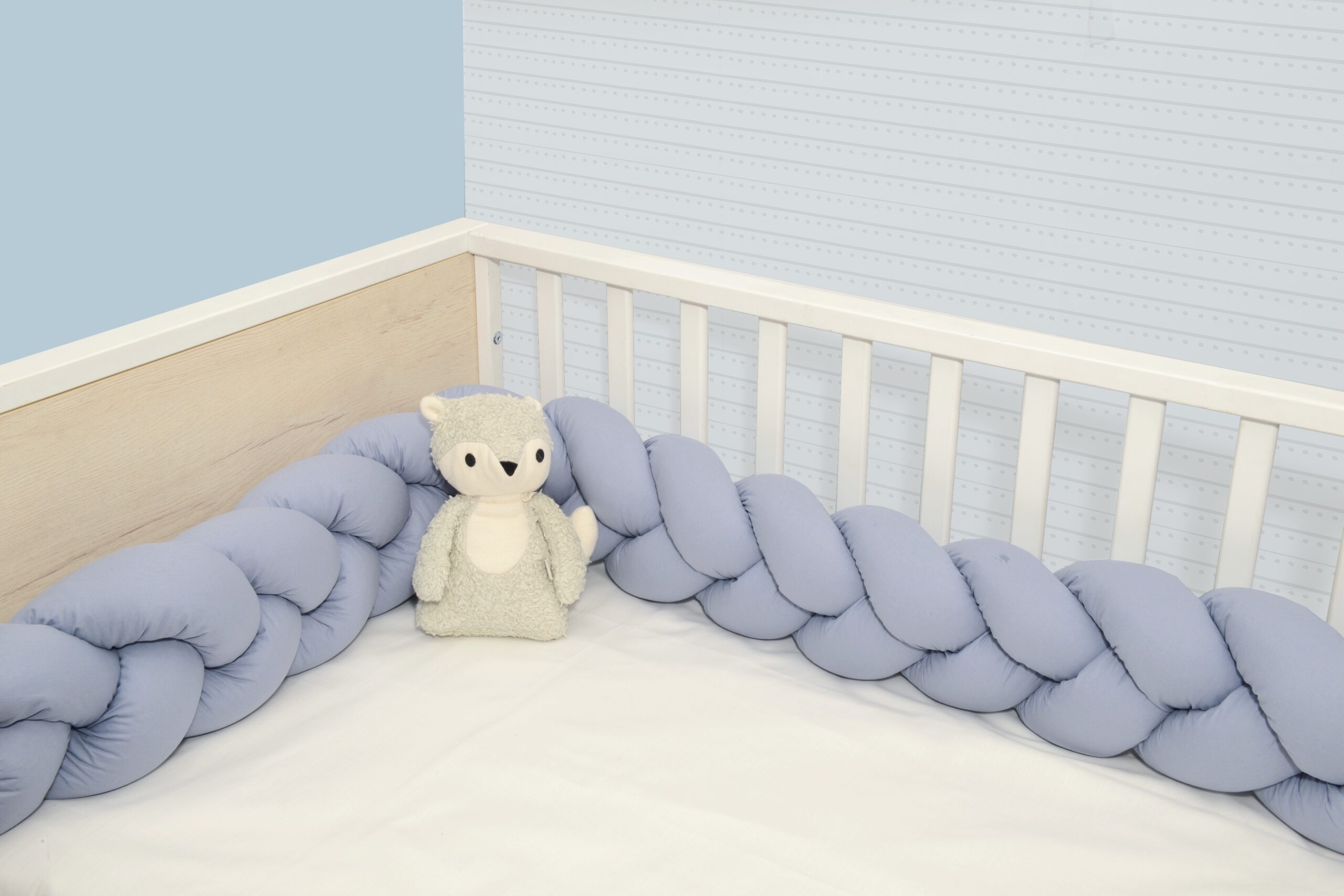 Πλεξούδα τριπλή βαμβακερή 20X200  με ειδική εσωτερική επένδυση Design 317 Oliver Baby