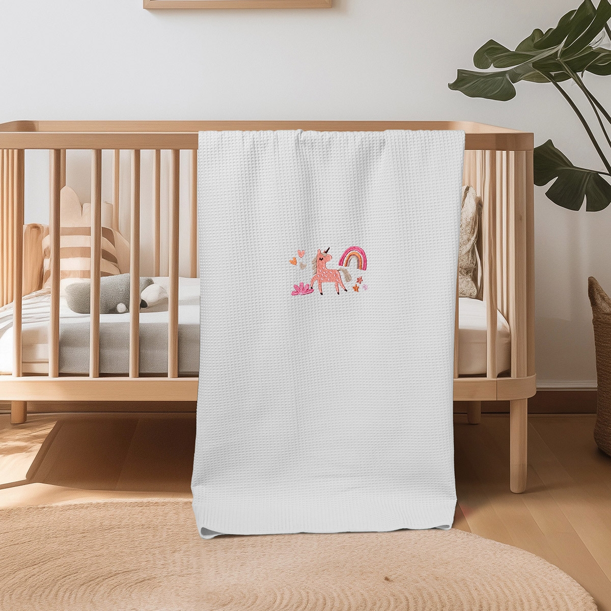 ΚΟΥΒΕΡΤΑ ΠΙΚΕ ΚΟΥΝΙΑΣ 110X140 ADAM HOME UNICORN WHITE