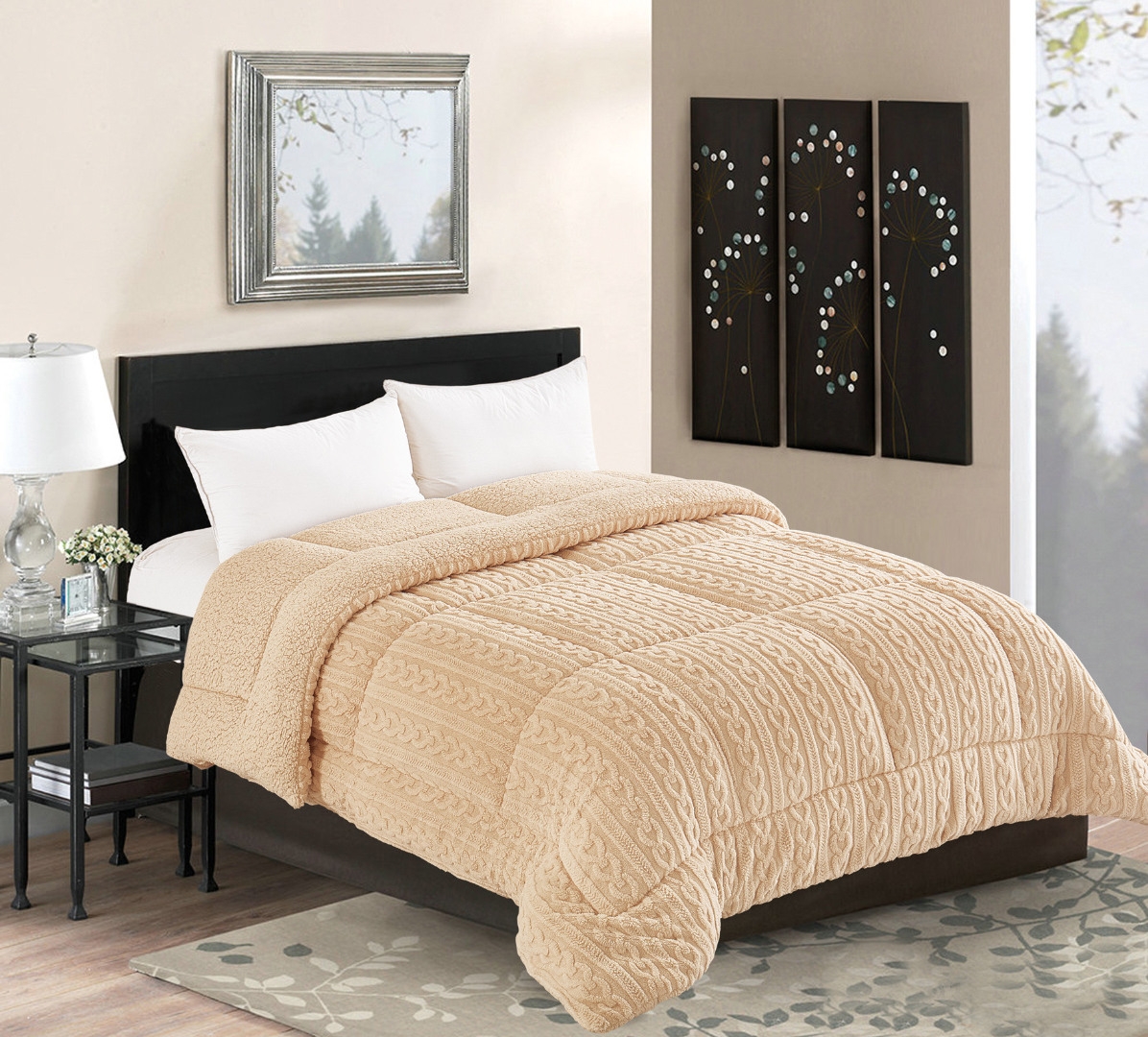 Κουβερτοπάπλωμα braid (240cm x 260cm) ivory