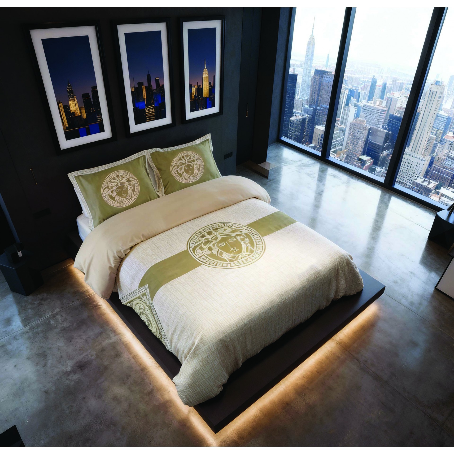 ΣΕΤ ΣΕΝΤ Υ/Δ ΧΛ VICE 2*240Χ260CM 2*50X70CM 100% COTTOSATIN 230TC