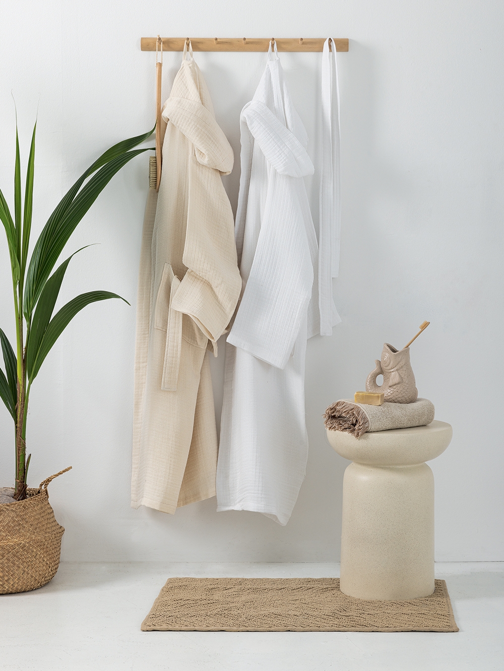 Μπουρνούζι Bath Collection MOUS WHITE X-Large