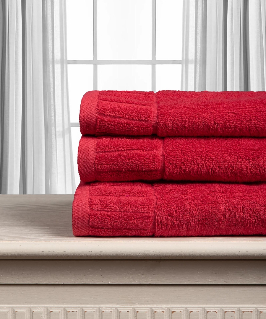 Βαμβακερή πετσέτα ΜΕΛΩΔΙΑ 600gsm (75cm x 150cm) red