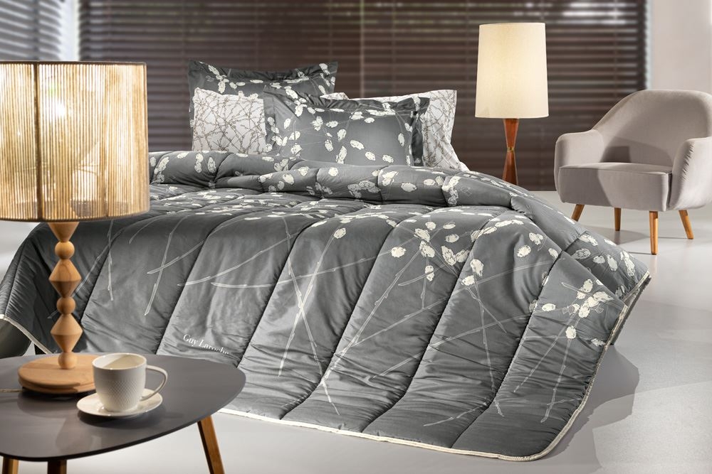 Παπλωματοθήκη Emilia Charcoal Suede