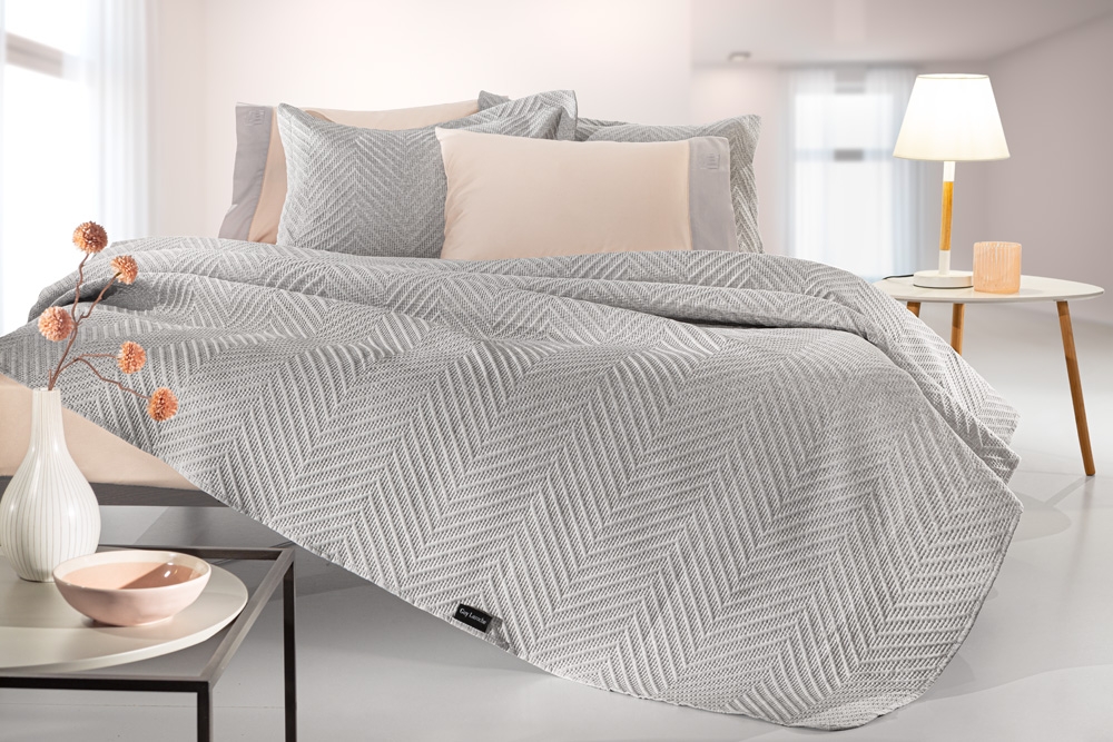 Σετ 2τμχ Κουβερλί Hamptons Grey 