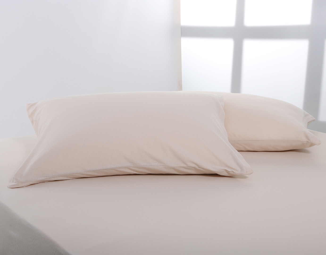 Ζευγάρι μαξιλαροθήκες jersey (50cm x 70cm) light beige