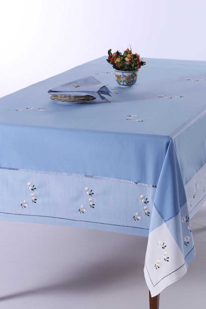 Τραπεζομάντηλο 589b (170cm x 270cm) σιέλ