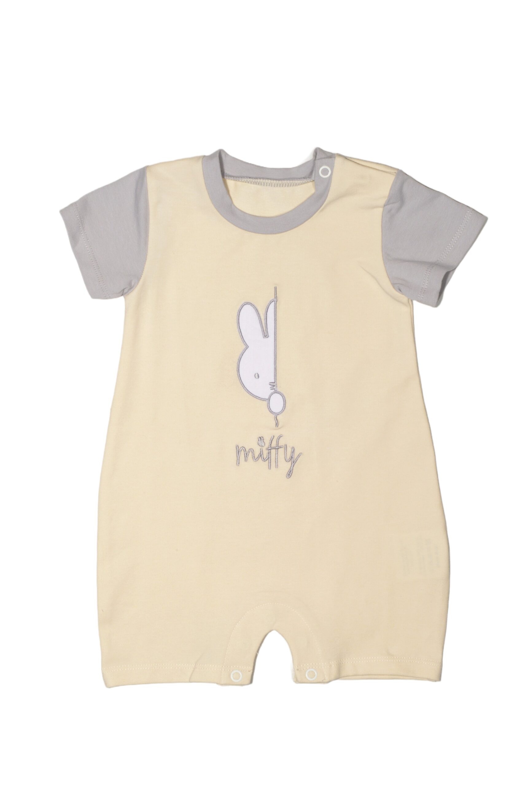 Miffy Des.14 Φορμάκι Καλοκαιρινό Εκρού Με Κέντημα 9-12 Mηνών/74 cm