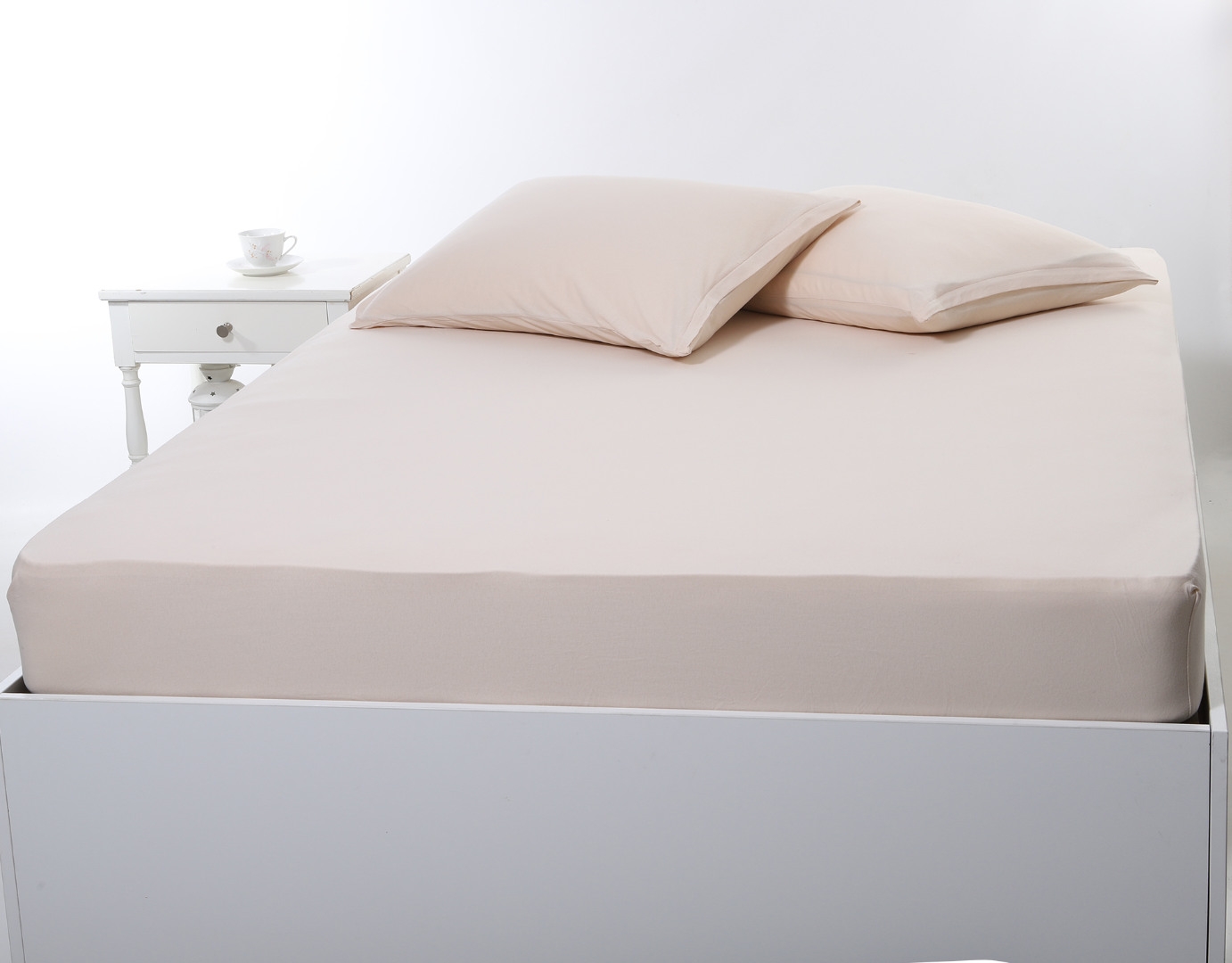 Σεντόνι με λάστιχο jersey (180cm x 200cm + 35cm) light beige