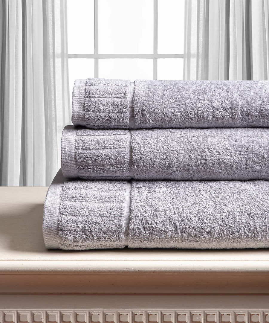 Βαμβακερή πετσέτα ΜΕΛΩΔΙΑ 600gsm (75cm x 150cm) light grey