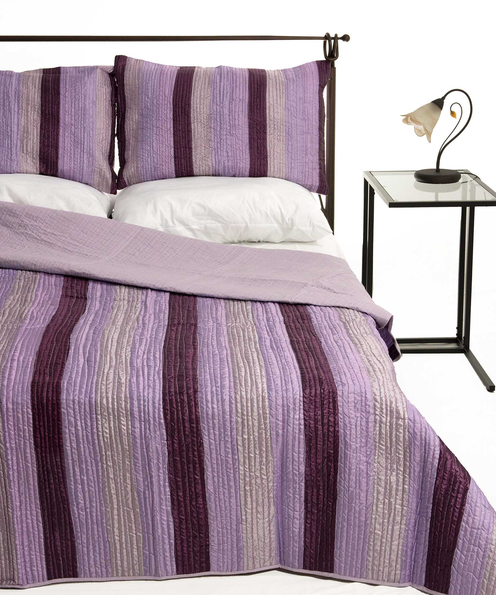 ΚΟΥΒΕΡΛΙ σετ (160cm x 220cm + 1 x 50cm x 70cm) 6329 μώβ