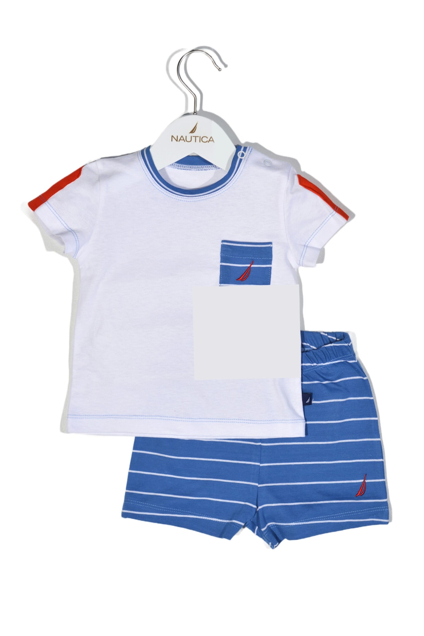 Σετ T-Shirt & Shorts Jersey Organic Design 11 Μπλε Ριγέ 68cm