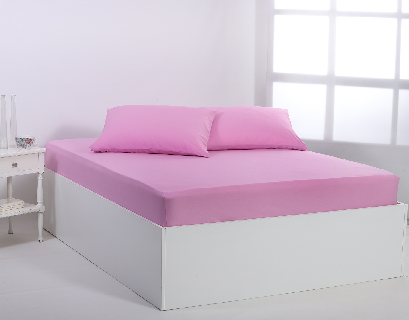 Βαμβακερό σεντόνι essentials (105cm x 200cm + 35cm) pastel levander