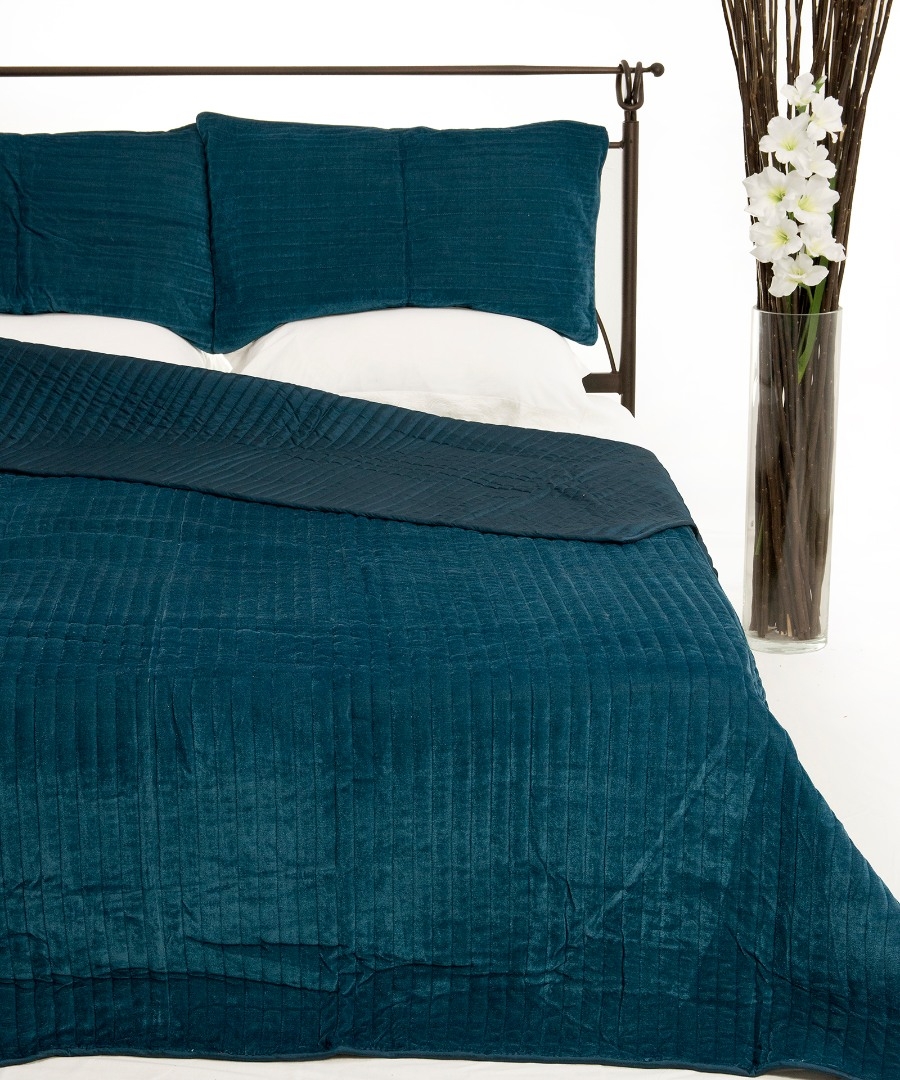 ΚΟΥΒΕΡΛΙ σετ (220cm x 240cm + 2 x 50cm x 70cm)  VELVET ράφ