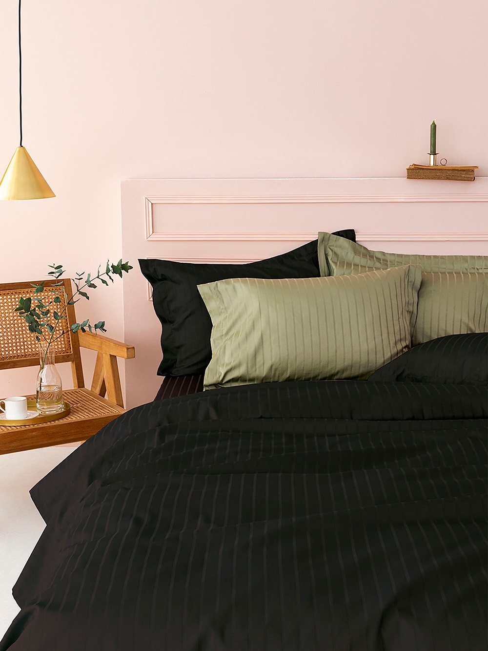 Σετ Υπέρδιπλα Σεντόνια 240x270 Sateen Riga BLACK