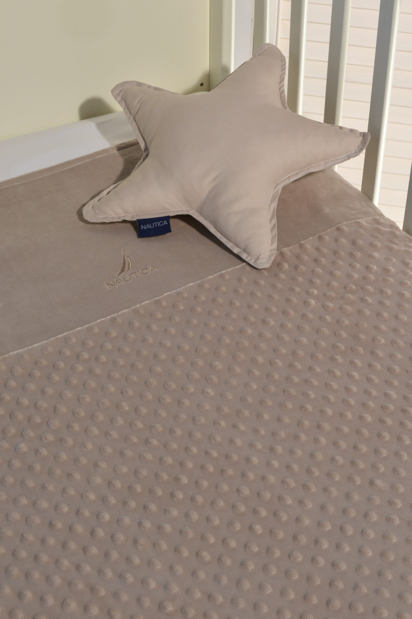 Κουβέρτα Λίκνου Minky Καφέ Διπλής Όψης