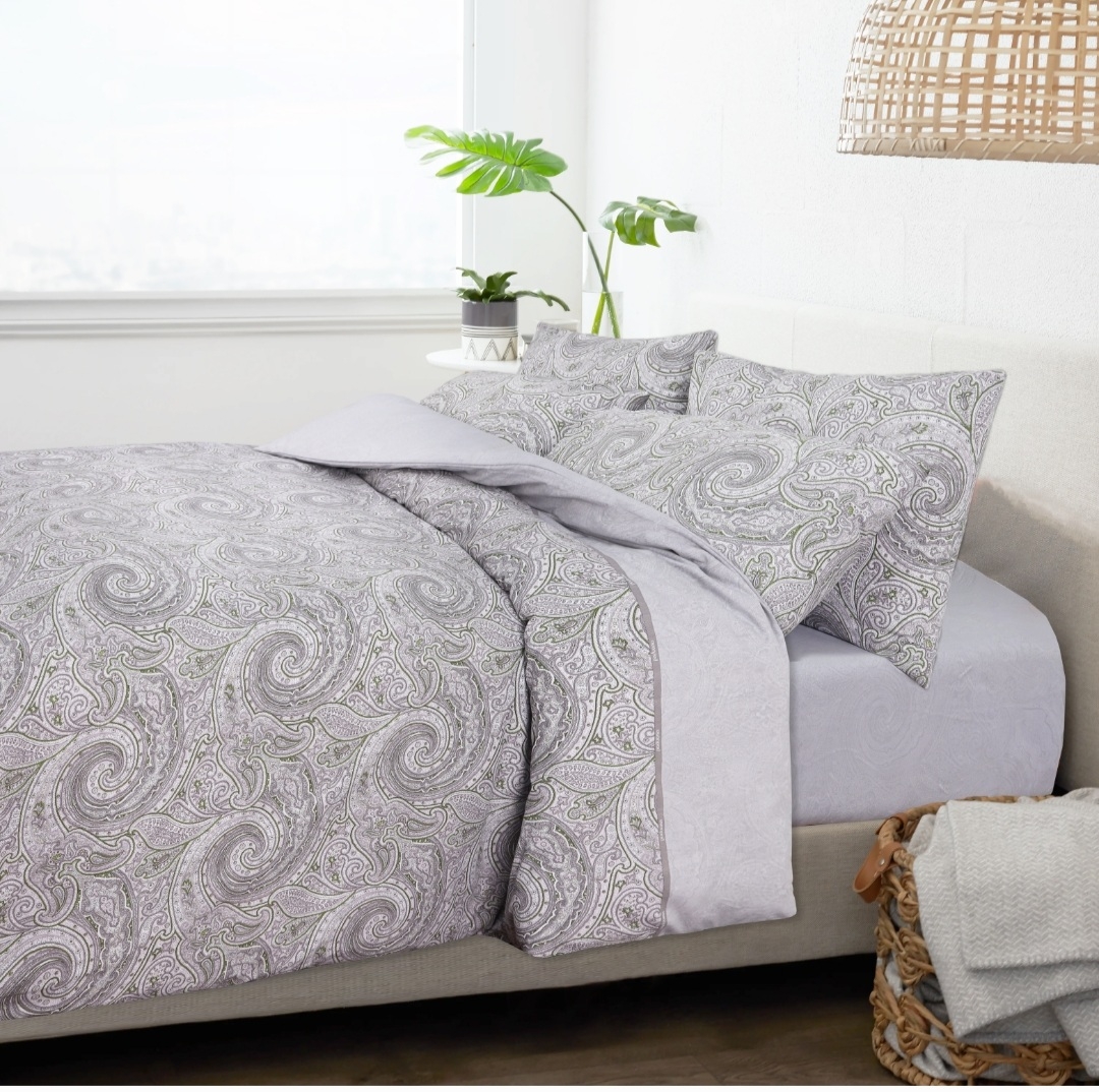 ΝΕΧΤ 3190 ΣΕΤ ΠΑΠΛΩΜΑΤΟΘΗΚΗ 100%CΟΤ. ΡΕRCΑLΕ 160Χ240 GRΕΥ 2ΡCS