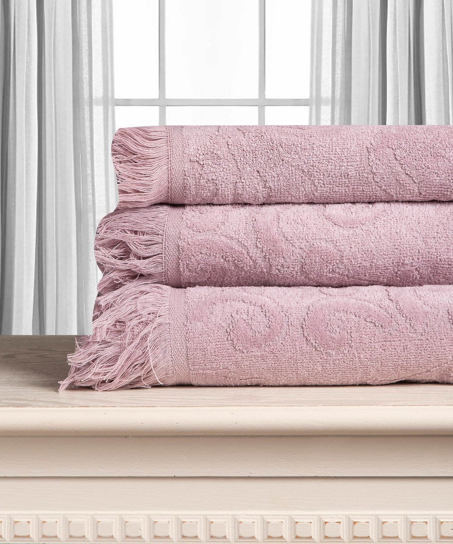 Βαμβακερή ζακάρ πετσέτα ALICIA 520gsm (50cm x 100cm) mauve