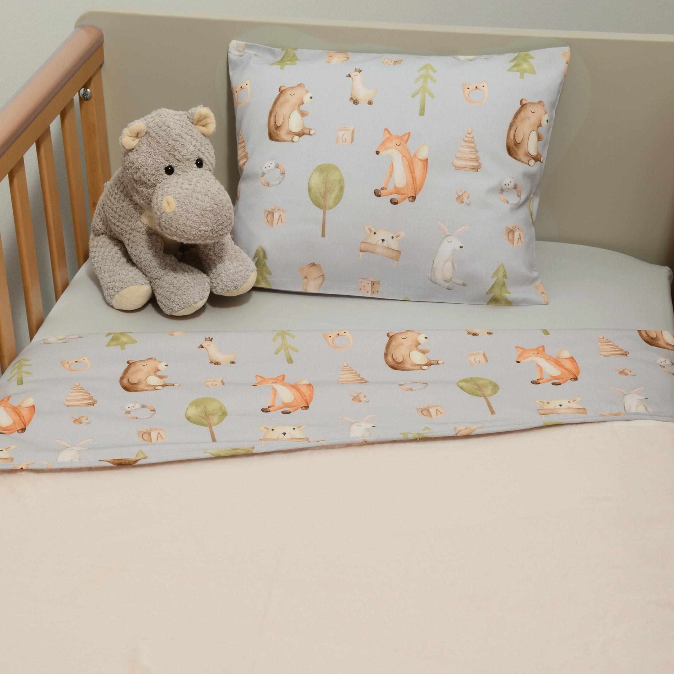 Minky ΝEW Κουβέρτα Κούνιας Διπλής Όψης 100x150 Des.427 Oliver Baby