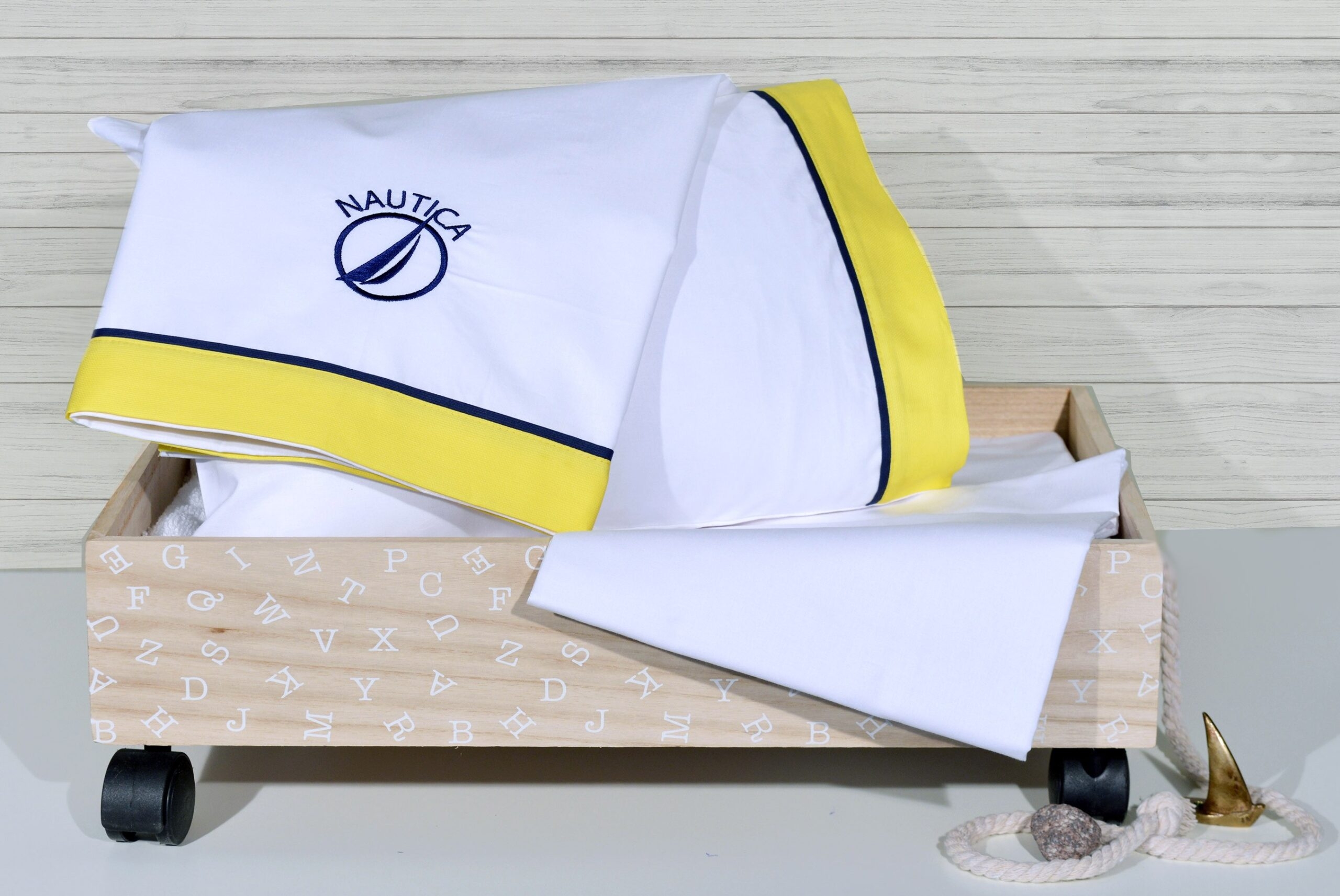 Σετ 3 τεμ. Σεντόνια Λίκνου 75x110 cm & 30x40 cm Design 917 Κίτρινο