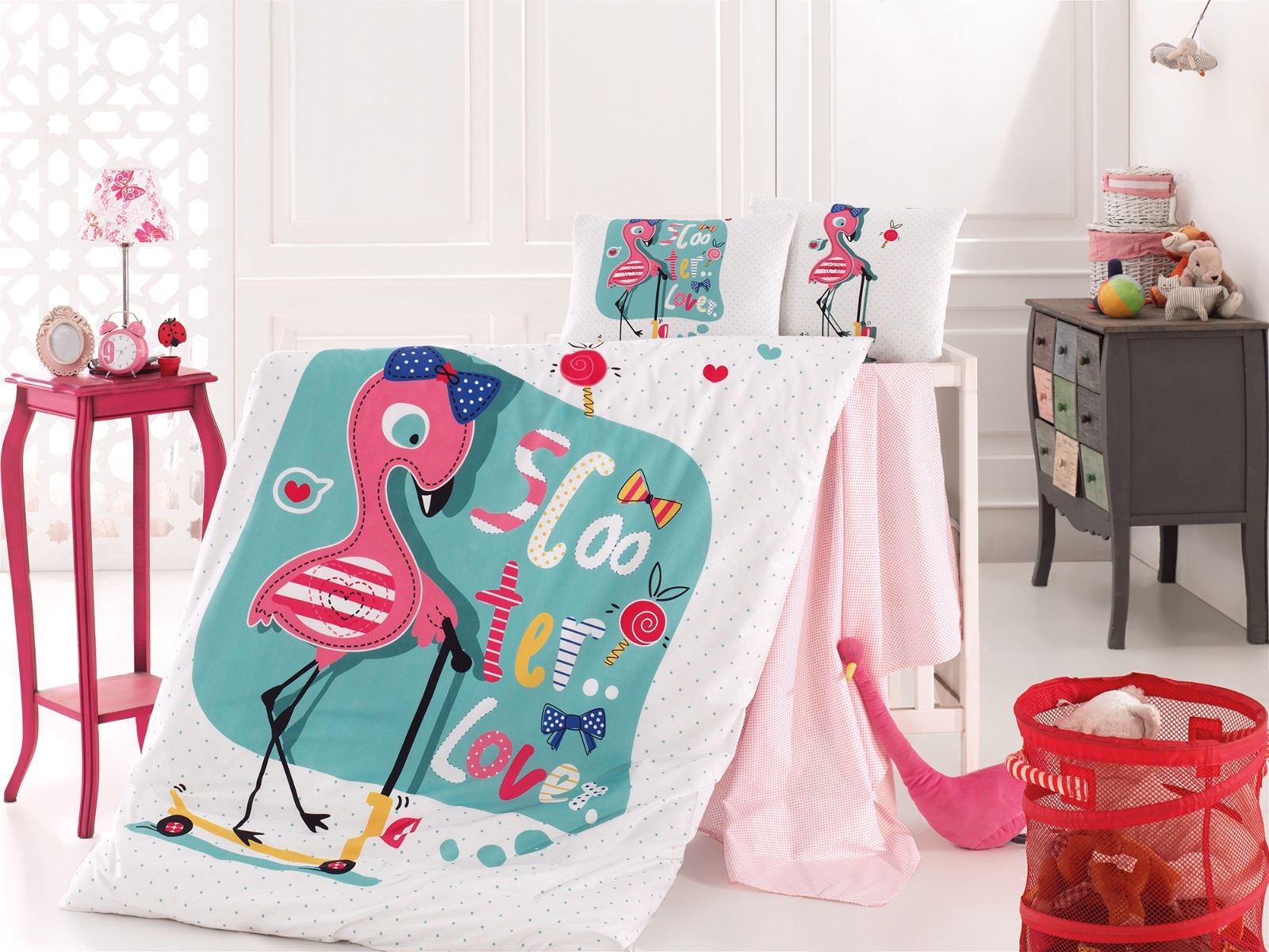 ΝΕΧΤ 4017 FLΑΜΙΝGΟ ΣΕΤ ΣΕΝΤΟΝΙ ΒΕΒΕ 100% ΒΑΜΒ.100Χ150