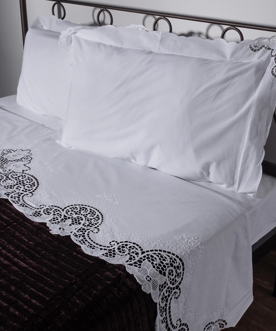 ΧΕΙΡΟΠΟΙΗΤΟ ΚΗΠΟΥΡ ΣΕΝΤΟΝΙ 6105 ΤΕΣΣΑΡΩΝ ΤΕΜΑΧΙΩΝ (225CM X 270CM) ΛΕΥΚΟ