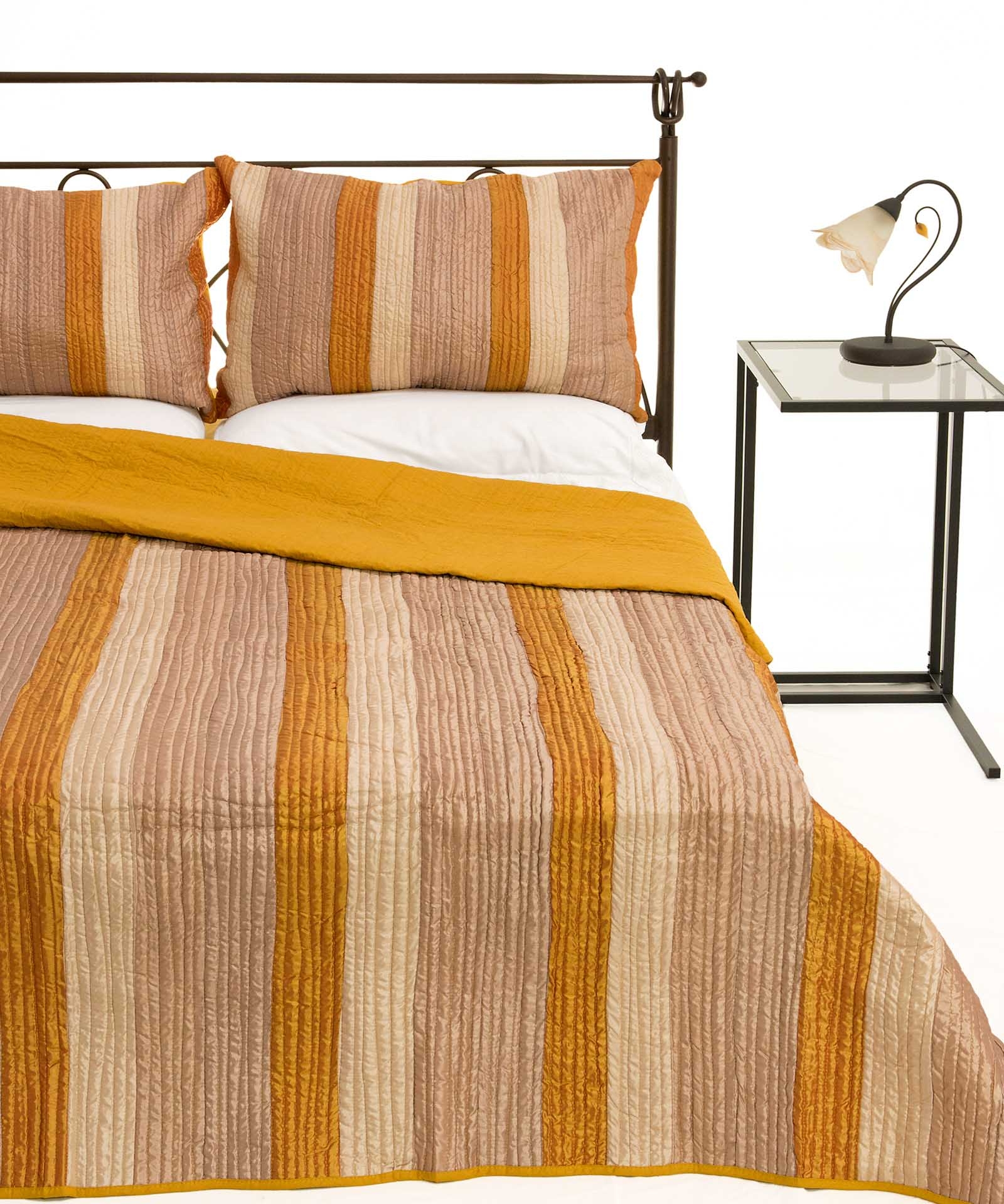 ΚΟΥΒΕΡΛΙ σετ (160cm x 220cm + 1 x 50cm x 70cm) 6329 χρυσό