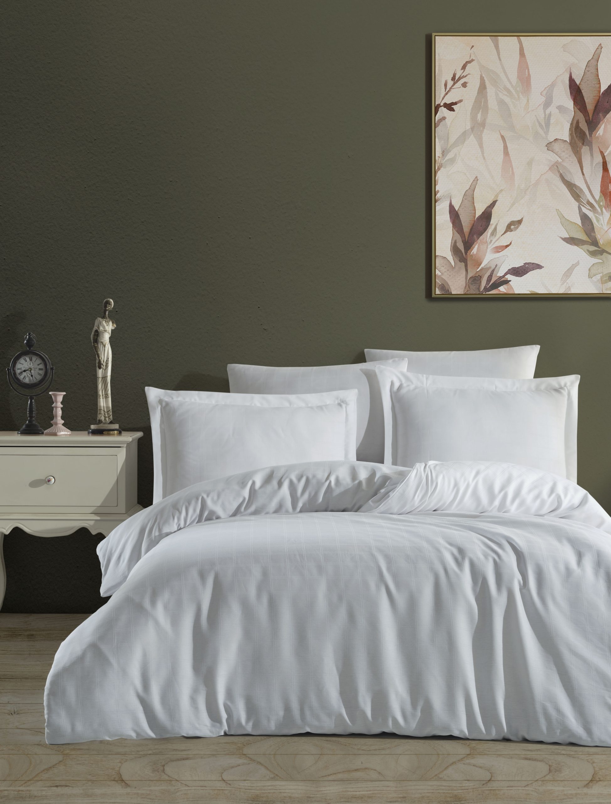 ΝΕΧΤ 3218 ΣΕΤ ΠΑΠΛΩΜΑ 100%CΟΤ SΑΤΙΝ SQUΑRΕ 220Χ240 4ΤΕΜ - Εκρου