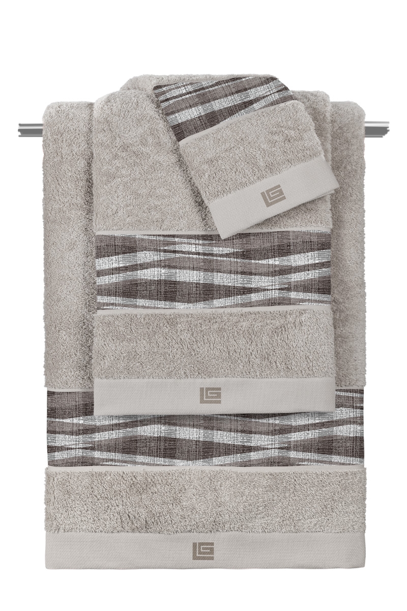 Σετ 3τμχ. Πετσέτες Active Taupe-Silver