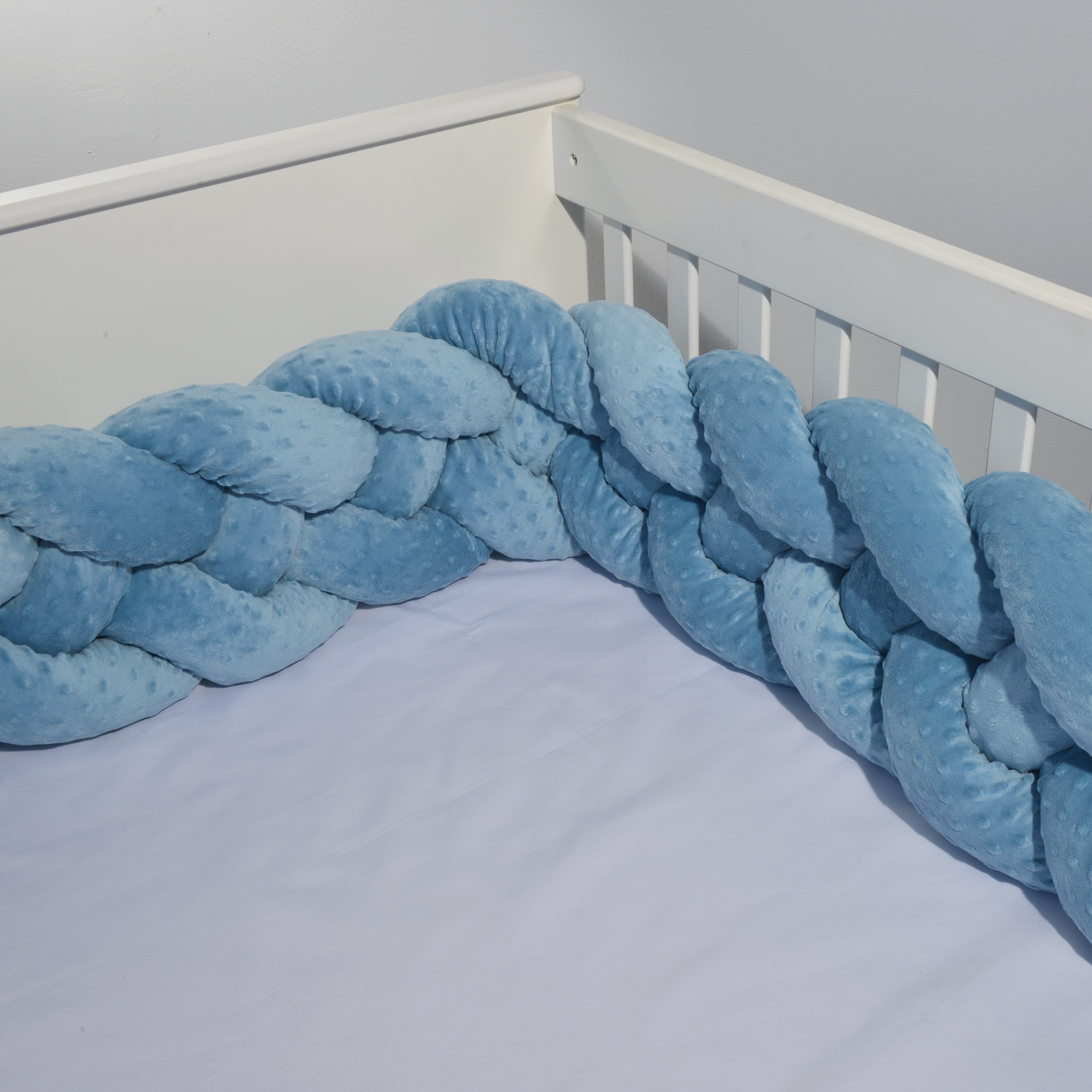 Πλεξούδα βελουτέ 20Χ200 cm Μέντα Σκούρο Ανάγλυφη Τετραπλή Design 9270 Oliver Baby