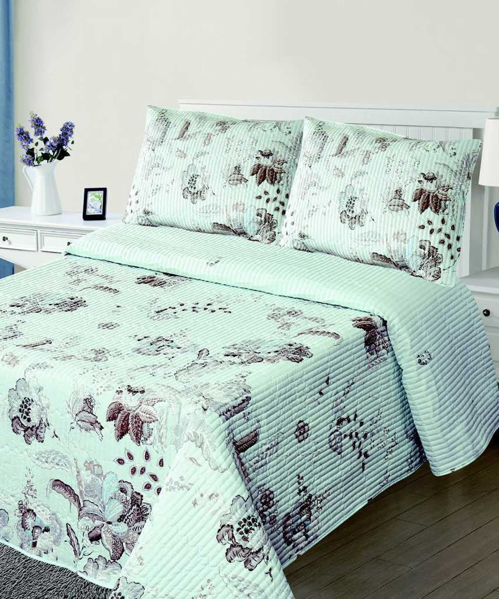 ΚΟΥΒΕΡΛΙ σετ (220cm x 240cm + 2 x 50cm x 70cm) 5305 σιέλ