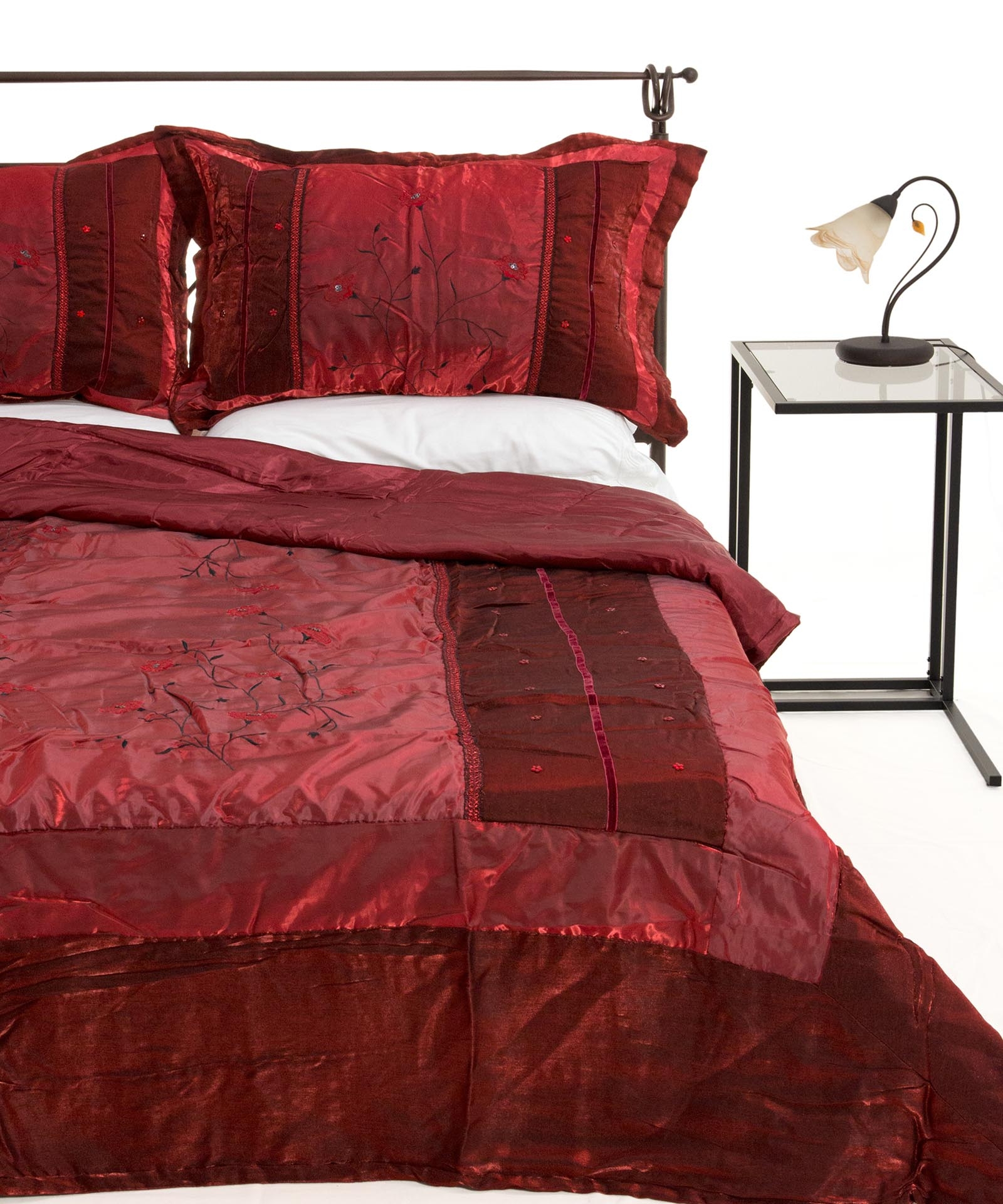 ΚΟΥΒΕΡΛΙ σετ (160cm x 220cm + 1 x 50cm x 70cm) 10507 κόκκινο