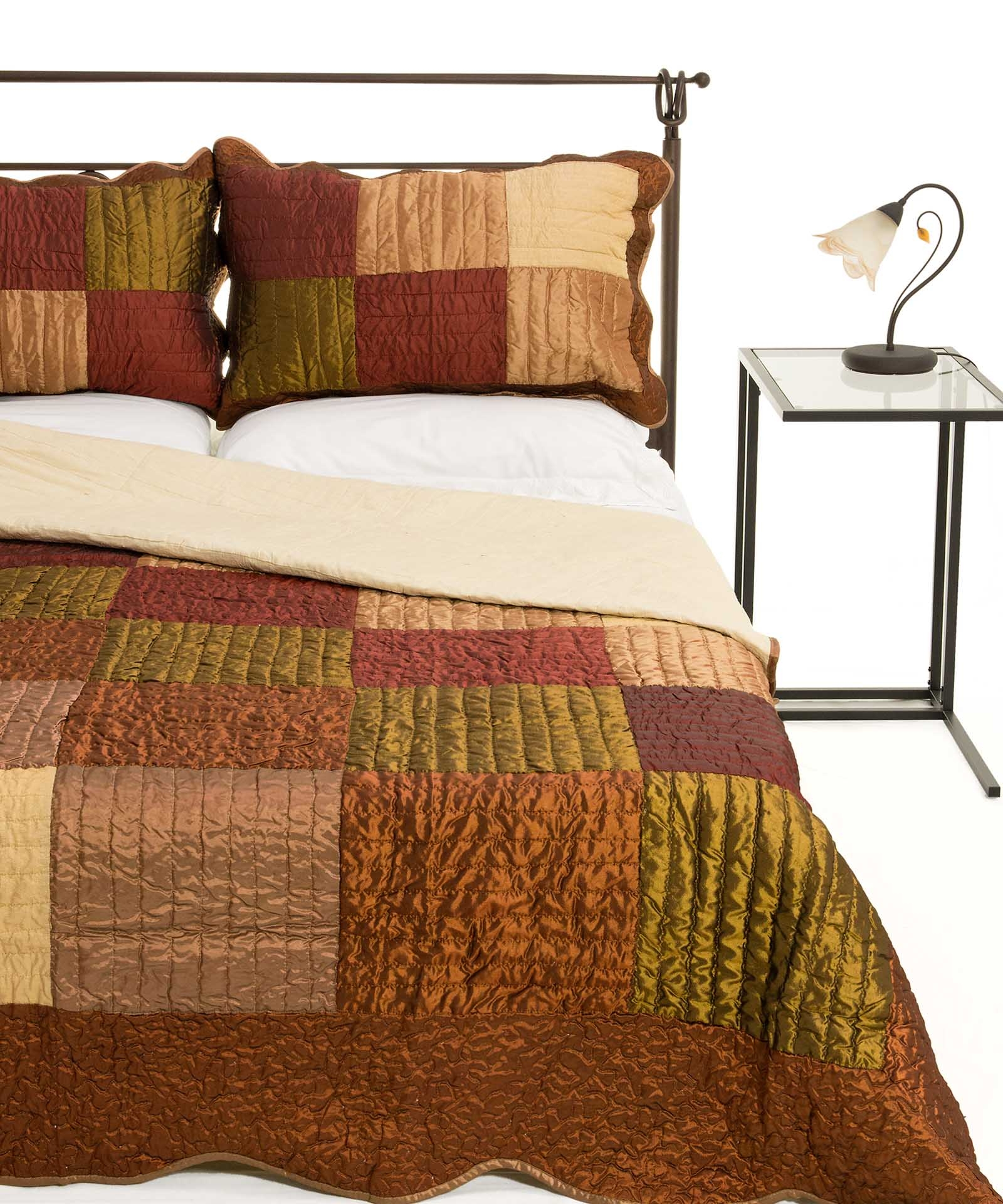 ΚΟΥΒΕΡΛΙ σετ (220cm x 240cm + 2 x 50cm x 70cm)  6155 κεραμιδί