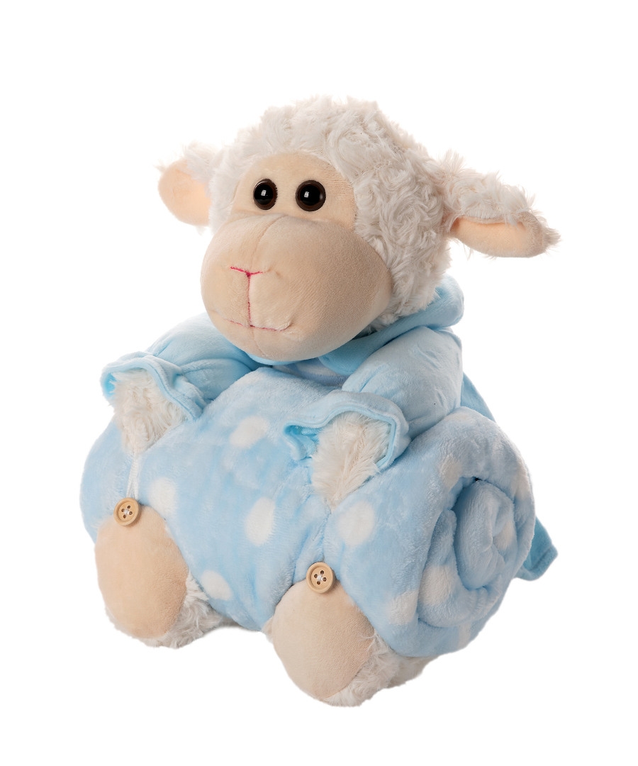 ΒΕΒΕ FLANNEL ΚΟΥΒΕΡΤΑΚΙ (80cm x 120cm) αρνάκι σιέλ