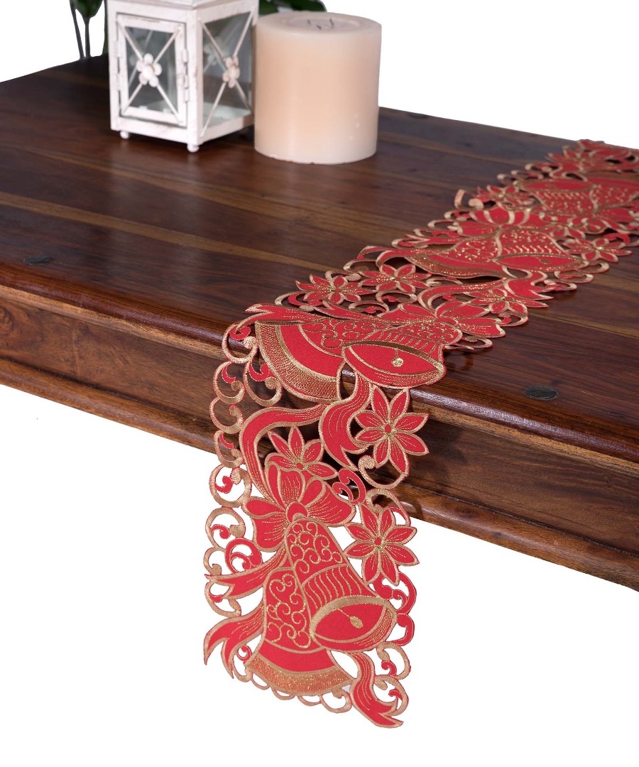 χριστουγεννιάτικη τραβέρσα  (20cm x 150cm) rxh500056 κόκκινο