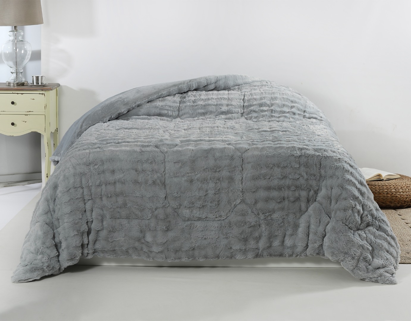 Κουβερτοπάπλωμα burble (220cm x 240cm) γκρί