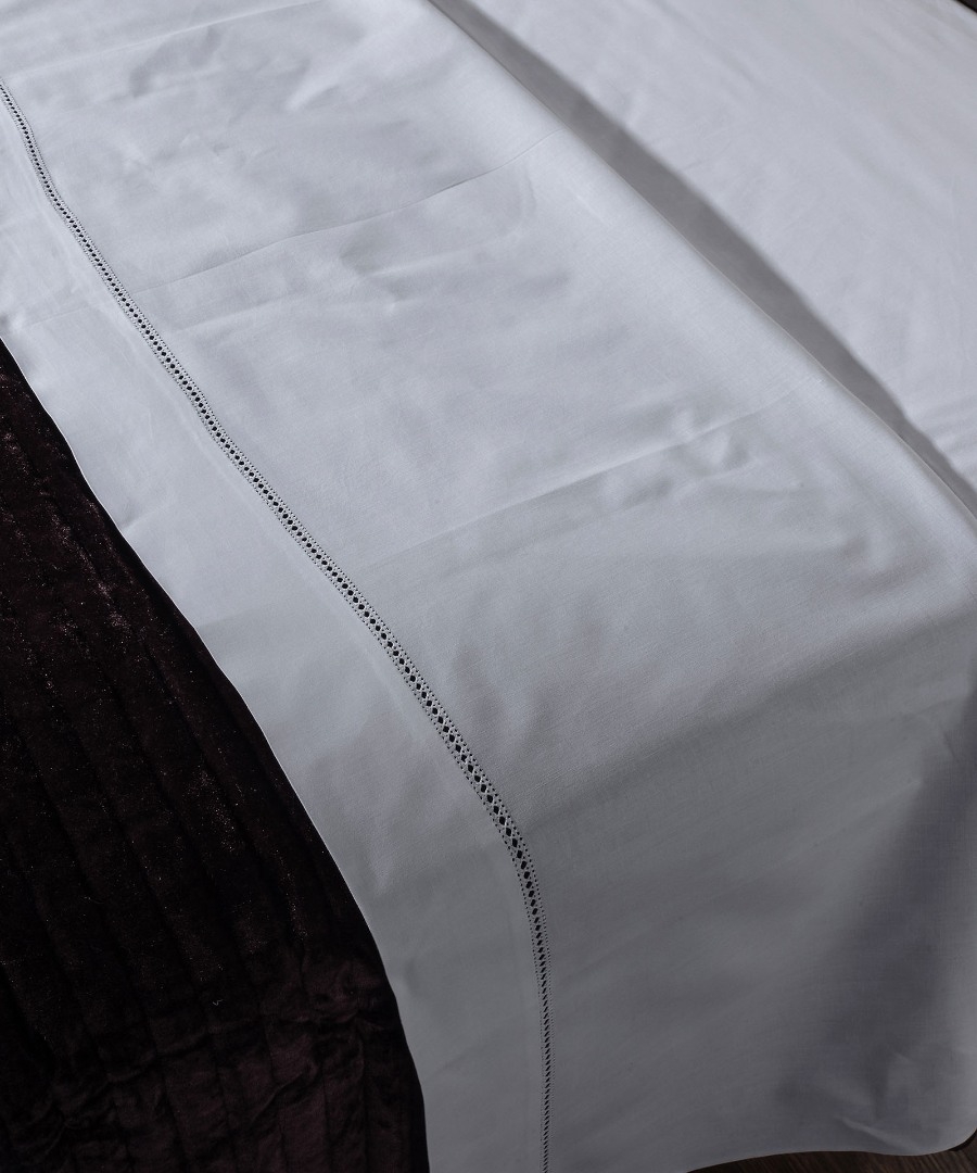 ΧΕΙΡΟΠΟΙΗΤΟ ΣΕΝΤΟΝΙ ΜΕ ΑΖΟΥΡ ΝΧ46  (180CM X 250CM) ΛΕΥΚΟ