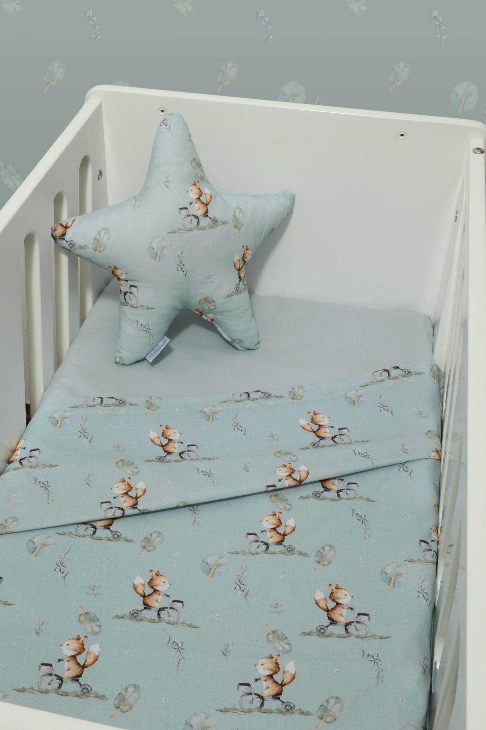 Σετ 2 Σεντόνια Λίκνου 80x110cm 100% Βαμβάκι Des. 429 Oliver Baby