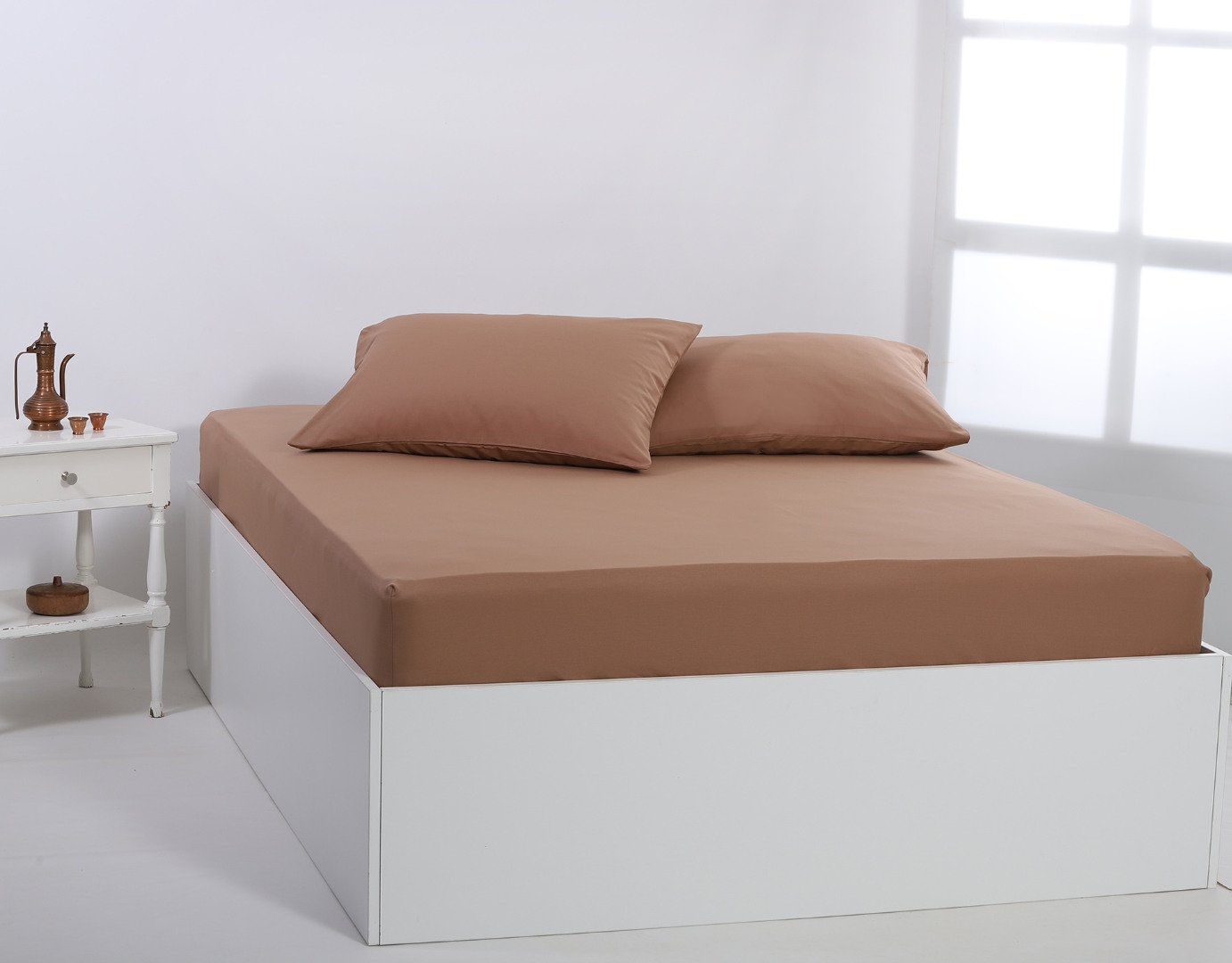 Βαμβακερό σεντόνι essentials (225cm x 267cm) praline